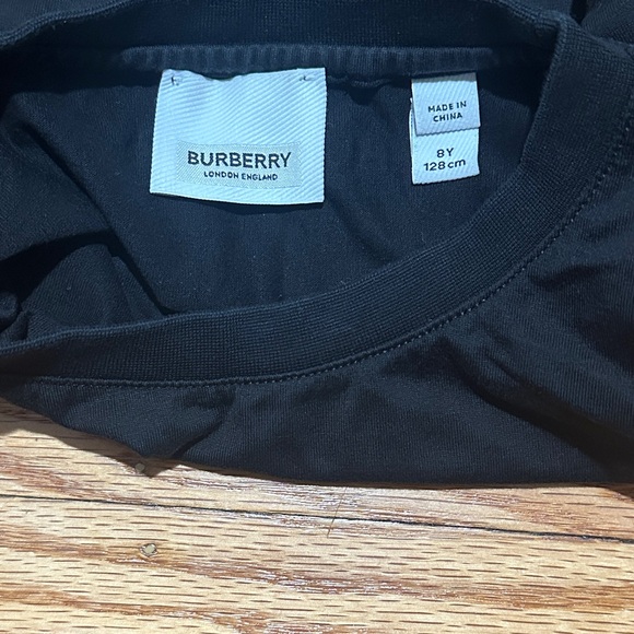 Burberry Black and Beige Plaid Kids Tee - Picture 3 of 4